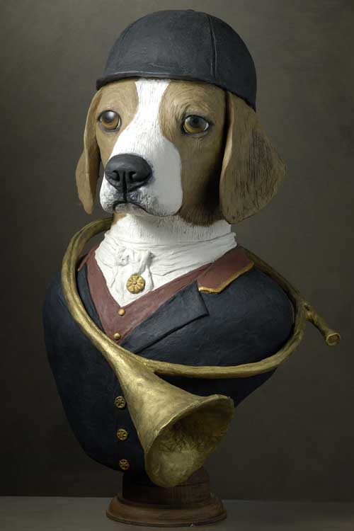 beagle au cor de chasse